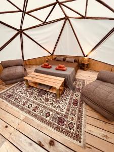 Χώρος καθιστικού στο La Templanza EcoGlamping