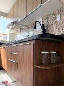 Nhà bếp/bếp nhỏ tại Apartamento Cohama São Luís