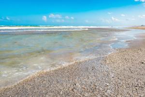 a beach with the ocean and the water at THE JUNI - Studio Steps to Beach Downtown in Cocoa Beach