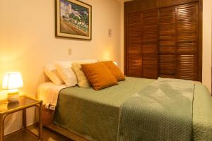 波拉马尔Apartamento Vacacional Costa Azul con salida Directa a la Playa Isla Margarita的一间卧室，床上有两个枕头 更多31张照片