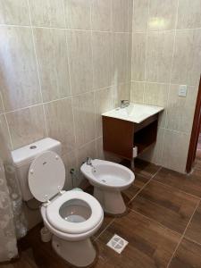 Koupelna v ubytování Cabañas la flor