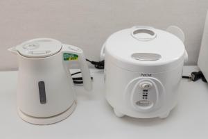 a white coffee maker sitting next to at Entire Villa, 2-Min to Beach, near Enoshima Island in Fujisawa +91 photos