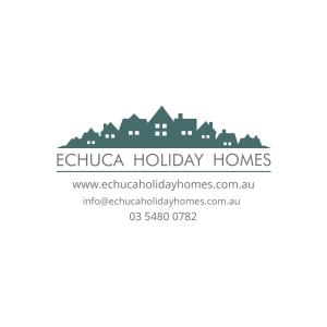 ein Logo für eine Veranstaltung für Ferienhäuser in Houston in der Unterkunft Campaspe Central - Your Central Echuca Escape! in Echuca