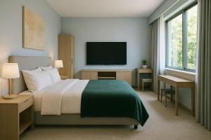 Una cama o camas en una habitación de Samana Suite