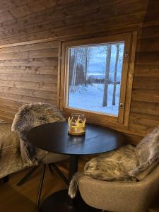 Posezení v ubytování Arctic circle cabin 3