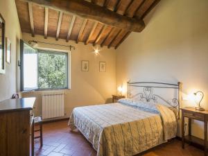 Ένα ή περισσότερα κρεβάτια σε δωμάτιο στο Flat with shared pool and air conditioning