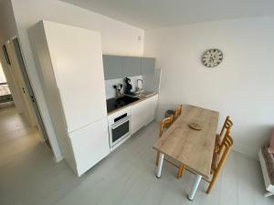 Η κουζίνα ή μικρή κουζίνα στο L'écume d'or, 2-bedroom apartment Sea and Lake view