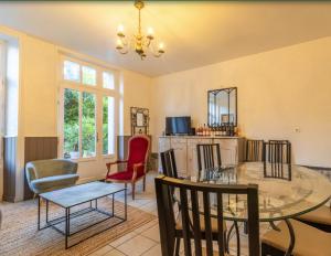 Χώρος καθιστικού στο Les Gîtes du Château de la Viaudière