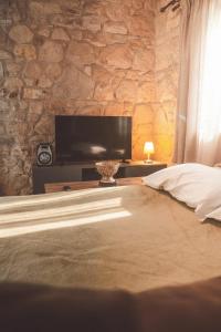 Μια τηλεόραση ή/και κέντρο ψυχαγωγίας στο 2K Eco Pool & Stone Villa