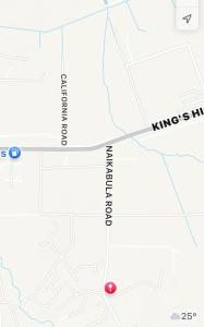 劳托卡Lovu Villa的一张地图显示了国王路交叉口的位置。