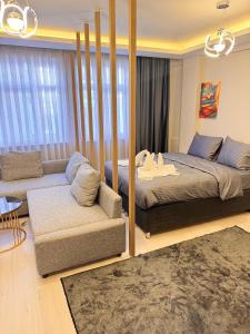 Et opholdsområde på The Old Bazaar Suites Apartment