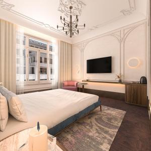 Postel nebo postele na pokoji v ubytování Les Temps Istanbul Karakoy, Curio Collection By Hilton + 23 fotografií