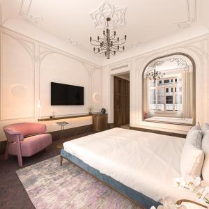 Postel nebo postele na pokoji v ubytování Les Temps Istanbul Karakoy, Curio Collection By Hilton