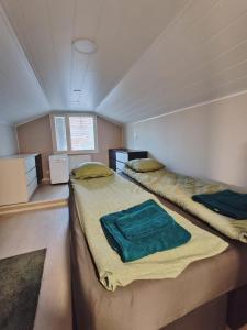 120n Villa Hietala paritalo, 1-8henkilön LUXUS majoitus, 3x160cm jenkkisängyt Löhösohvat, iso takaterassi, täyd keittiö Kodink, laatu sauna, Takka, Tv 75" x2, 2wc, autokatos, avainboxi koodilla, itsekirjaus 24h, wifi ja 500mb kuitunetti, kuivaava pesukone في سينايوكي: سريرين في غرفة صغيرة ذات سقف +20 صورة