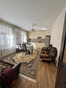 Χώρος καθιστικού στο Частный Дом