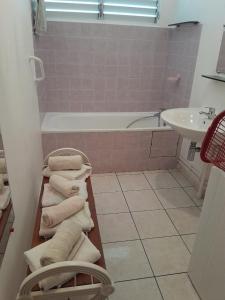 Et badeværelse på Bungalow Corossol