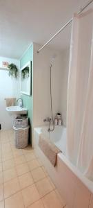 Et badeværelse på Precioso apartamento Montblanc