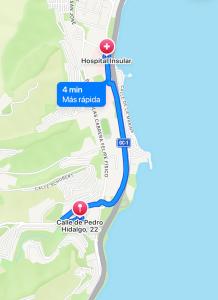 een kaart van de voorgestelde upgrade van de Masonicks-snelweg bij Rooms La Laja 3 in Las Palmas de Gran Canaria