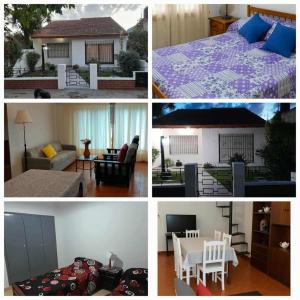 casa super comoda para 6 personas Miramar في ميرامار: ملصق بالصور لغرفة نوم وصالة جلوس