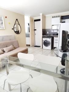 Køkken eller tekøkken på Flat beira mar de Tambaú