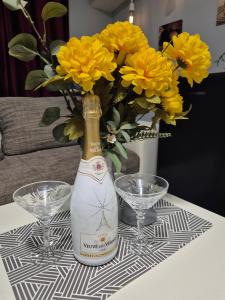 Nápoje v ubytování Carol Residence Penthouse -outside jacuzzi and barbeque- 10 min to the Christmas Market