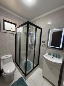 Ένα μπάνιο στο Cabañas Bello Atardecer