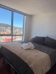 Ένα ή περισσότερα κρεβάτια σε δωμάτιο στο Vista Panorámica gran Concepción +19 φωτογραφίες