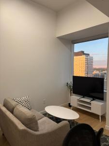 Μια τηλεόραση ή/και κέντρο ψυχαγωγίας στο Luxury 1Beds and 2Beds in Downtown Edmonton close to Rogers +39 φωτογραφίες