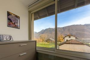 En generel udsigt til bjerge eller udsigt til bjerge taget fra feriehuset