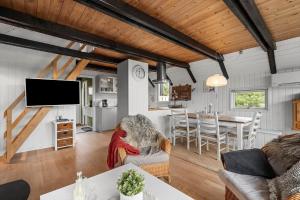 TV a/nebo společenská místnost v ubytování 6645-Hvide-Sande-Nymandsbjerg-10