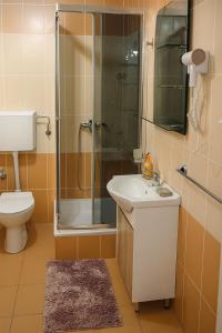 Koupelna v ubytování GALAKTIK centar