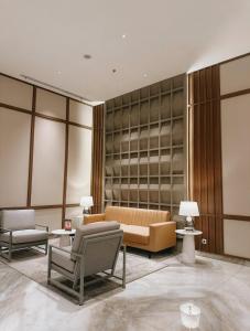 Χώρος καθιστικού στο 73 Utagawa 2BR Apartment By MkStay