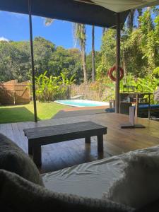 Πισίνα στο ή κοντά στο Casa Marea com piscina a 300 metros do mar