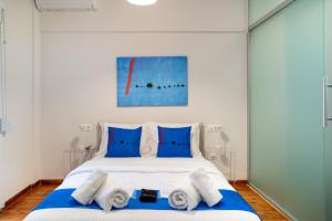 Rúm í herbergi á Hippodrome Cute - Blue