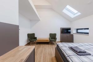 Un televizor și/sau centru de divertisment la Rezidence Novosadská