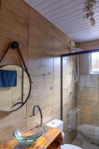 Ένα μπάνιο στο Pousada e Chalé Lote 22