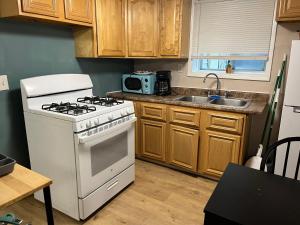 Η κουζίνα ή μικρή κουζίνα στο Cozy Apt near BU, Lourdes, UHS +9 φωτογραφίες