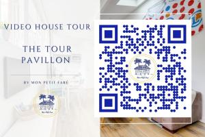 Un recorrido en video por la casa, el letrero de los cuatro pabellones en una habitación en The Tour Pavilion - Calm and Bright, en París