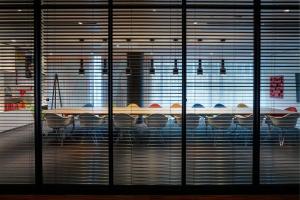 a view of a table through a window at citizenM Washington Capital in Washington +49 photos