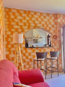 Et opholdsområde på Refúgio Amor de Mãe