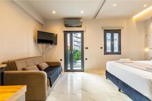 Μια τηλεόραση ή/και κέντρο ψυχαγωγίας στο Melina's Urban Luxury Apt in Chania centre