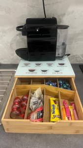 a box of food sitting on top of a counter at Apartment Ebersheim France in Ebersheim