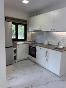 Кухня или мини-кухня в Family Home In Nea Kallikratia
