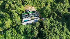 Villa Le De parus في كوبوليتي: منظر جوي لمنزل في وسط غابة