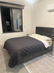 a large bed in a bedroom with a window at Moonlight Home in Nicosia