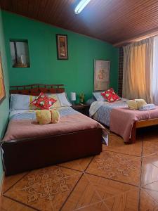 Ένα ή περισσότερα κρεβάτια σε δωμάτιο στο Apartamento Campestre Leo