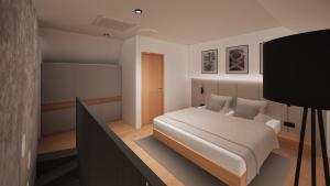 Ένα ή περισσότερα κρεβάτια σε δωμάτιο στο Hotel Sončno polje