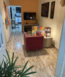 Μια τηλεόραση ή/και κέντρο ψυχαγωγίας στο Casa na vila de pescadores de Baixio