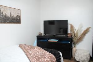 Μια τηλεόραση ή/και κέντρο ψυχαγωγίας στο The Rustic Retreat - 1 mile from Turkey Run