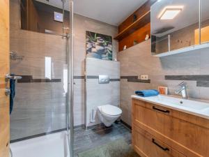 un bagno con doccia, WC e lavandino di 11er Kogel a Stuhlfelden Altre 23 foto